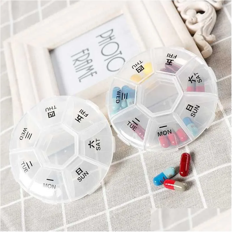  pill case container 7 grids portable weekly pill box storage case mini medicine organizer tablet dispenser splitters