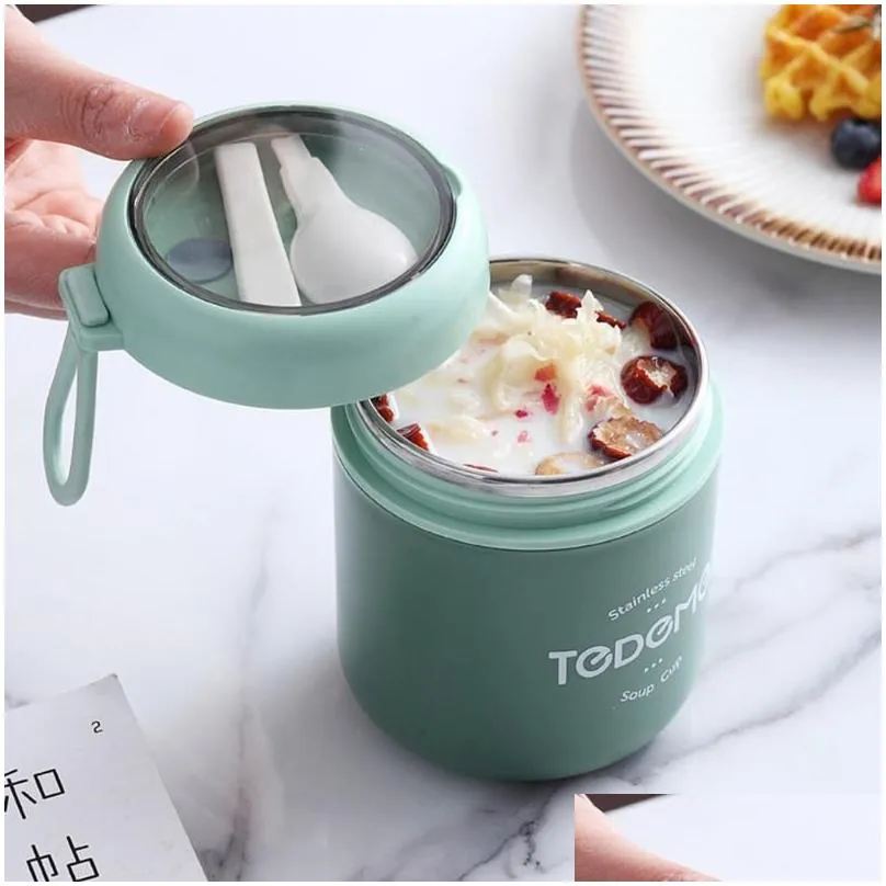 dinnerware sets school office portable soup container outdoor travel stainless steel lunch box bento kids adults thermal insulated