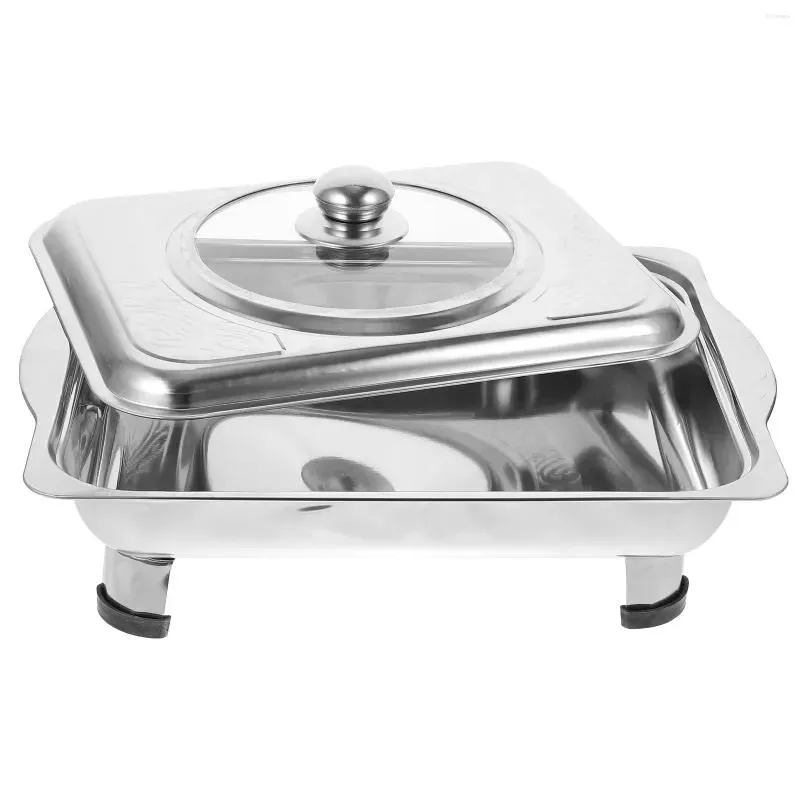 plates chafing buffet pan dishset server steel stainless metal pot dishes fondue chaffing warmer steam chafer canteen basin melting