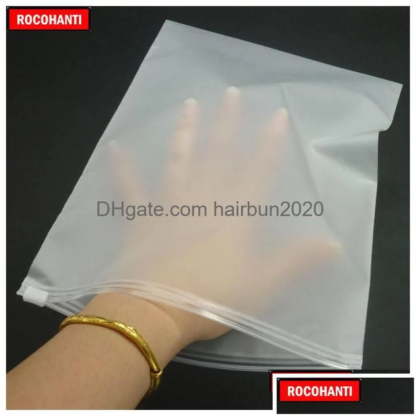 wholesale packing bags 200x custom matte white frosted plastic zipper with printed for clothing coat jeans hoodies gift retail packaging bag 2