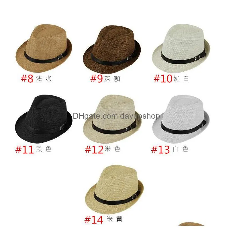 quality panama hats ventilate straw hat jazz hat fedora hat man women sun hats stingy brim hats for summer