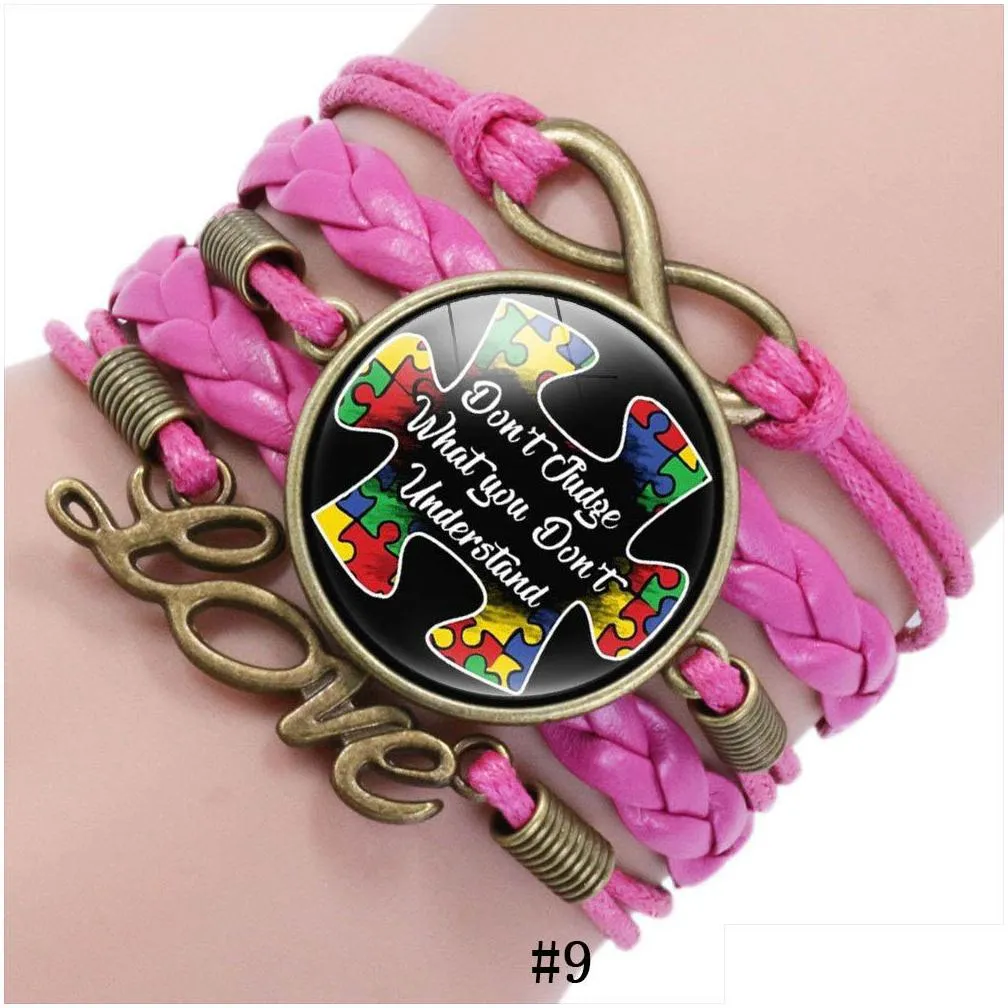 children autism awareness bracelets for kids autism embrace the amazing boy girl charm leather wrap wristband inspirational jewelry