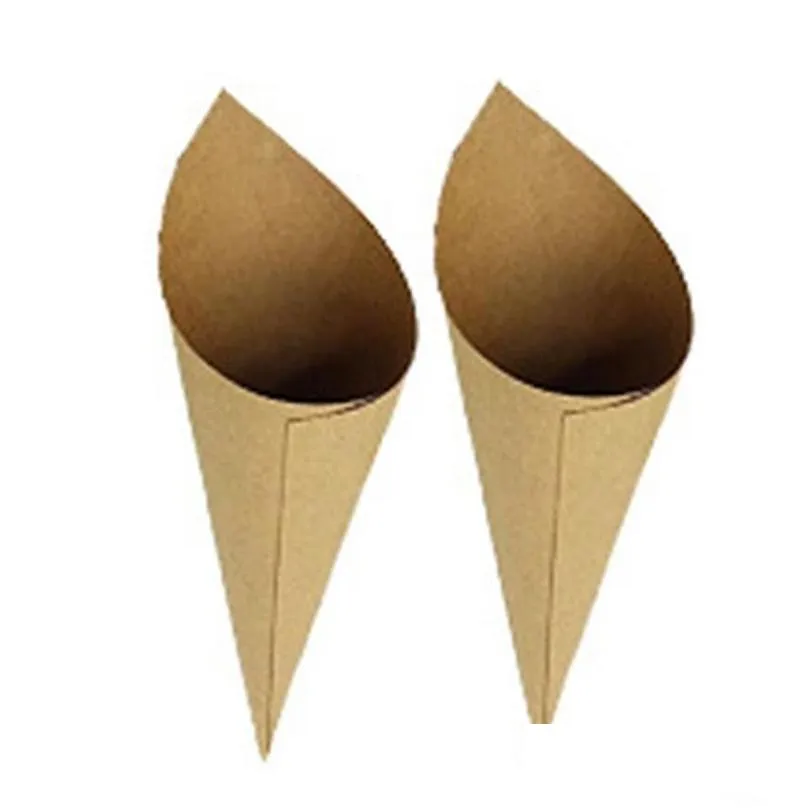 baking pastry tools 100pcs creative vintage kraft paper cylinder confetti cones wedding party decor