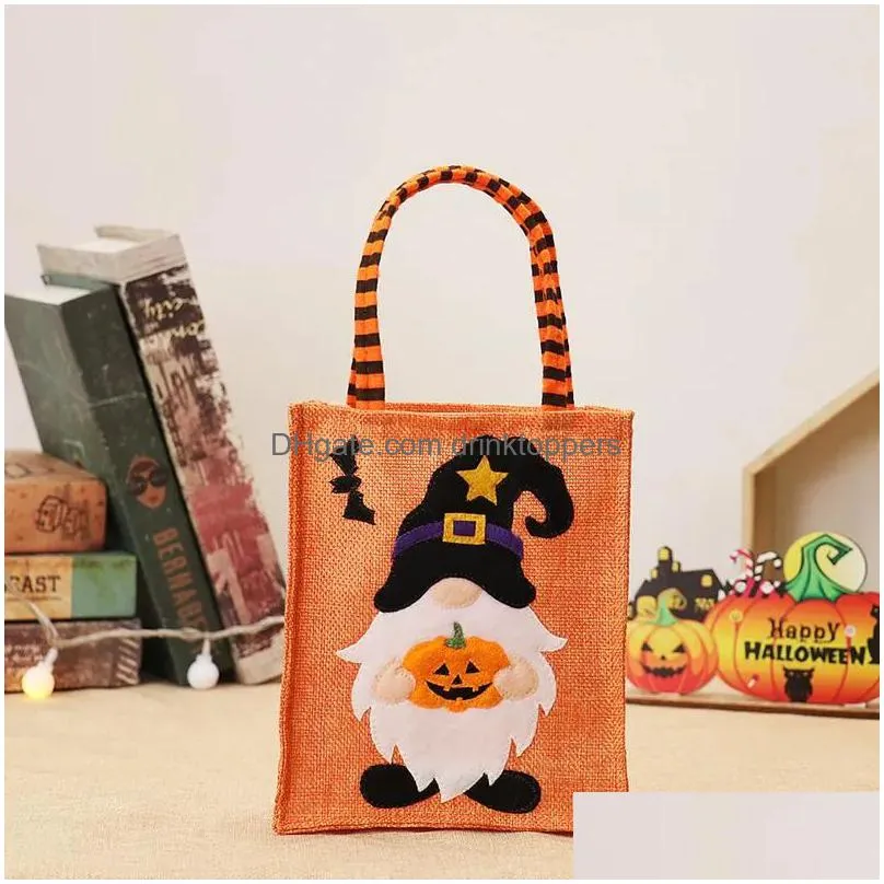 christmas decorations handbag kids gift candy bag linen bags for festival party faceless doll wholesale sea jn07