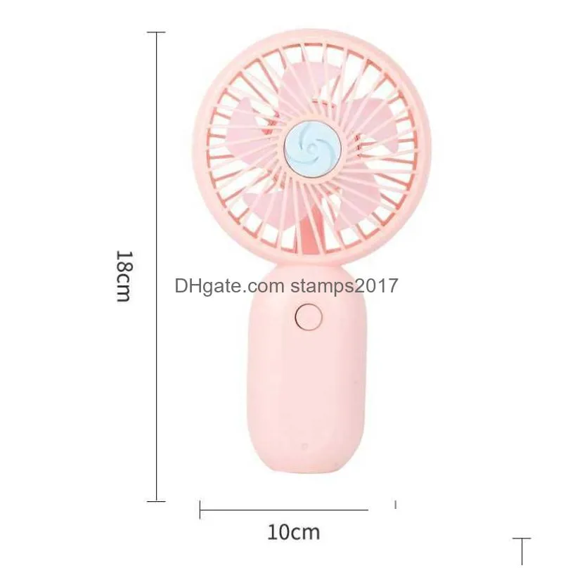  handheld small fan usb rechargeable student dormitory desktop lovely contrast color outdoor portable mini fan