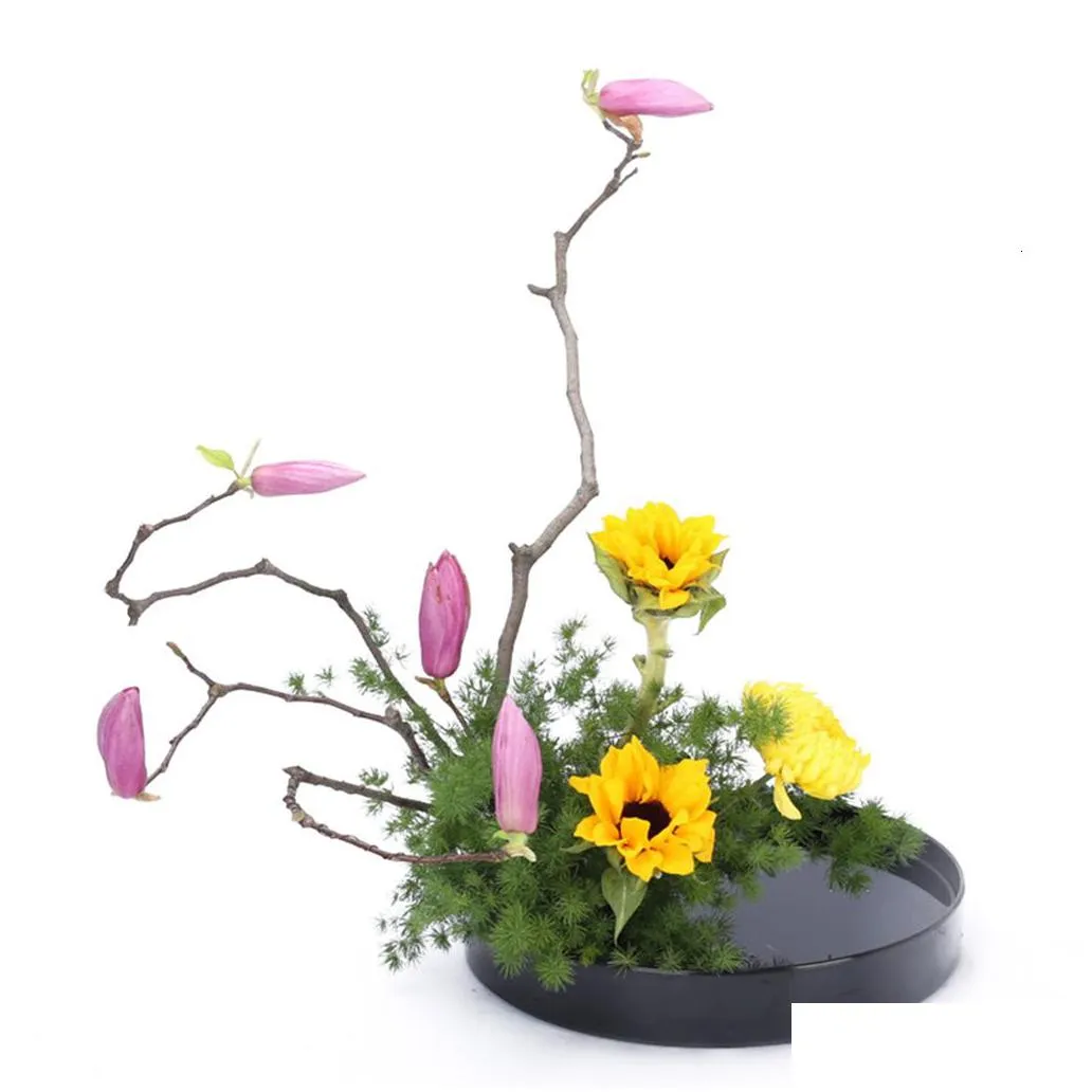 other event party supplies japanese ikebana flower vase round shaped plastic suiban pot tray container multi types available 230705