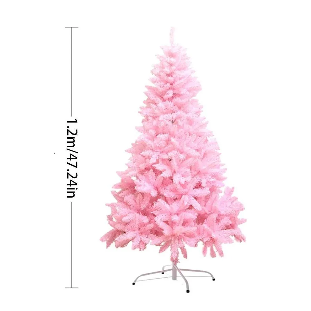 Beautiful Pink Christmas Tree 1.2M LED String Lighting Decorative Christmas Tree Ornament Set 2020 Xmas Party Home Decoration