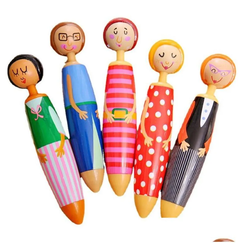wholesale Cute Fun Cartoon Ballpoint Pens Originality Doll Pen Student Office Stationary Supplies Novelty