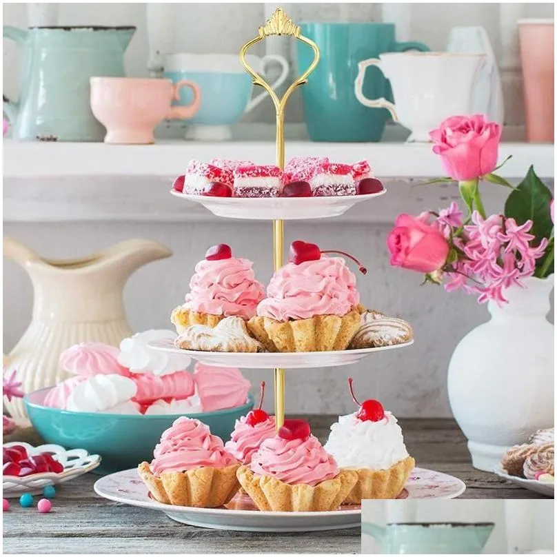 baking pastry tools 6pcs for 3 tier cake stand fittings hardware holder resin crafts diy making cupcake serving decoration