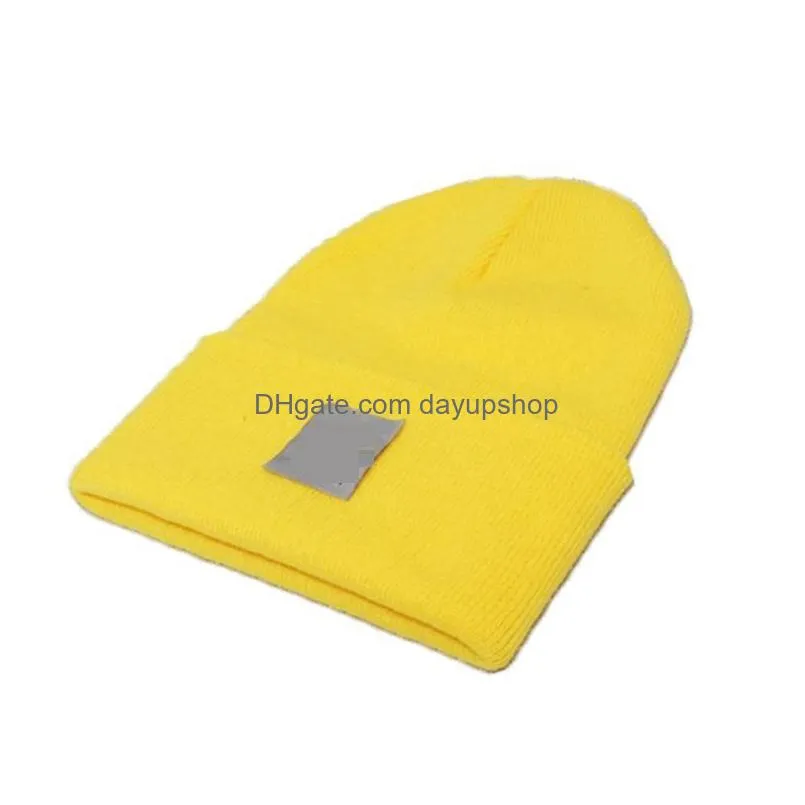 19 colors winter beanies with logo wool hats men women fashion knitted hat classical sports skull caps female casual outdoor unisex