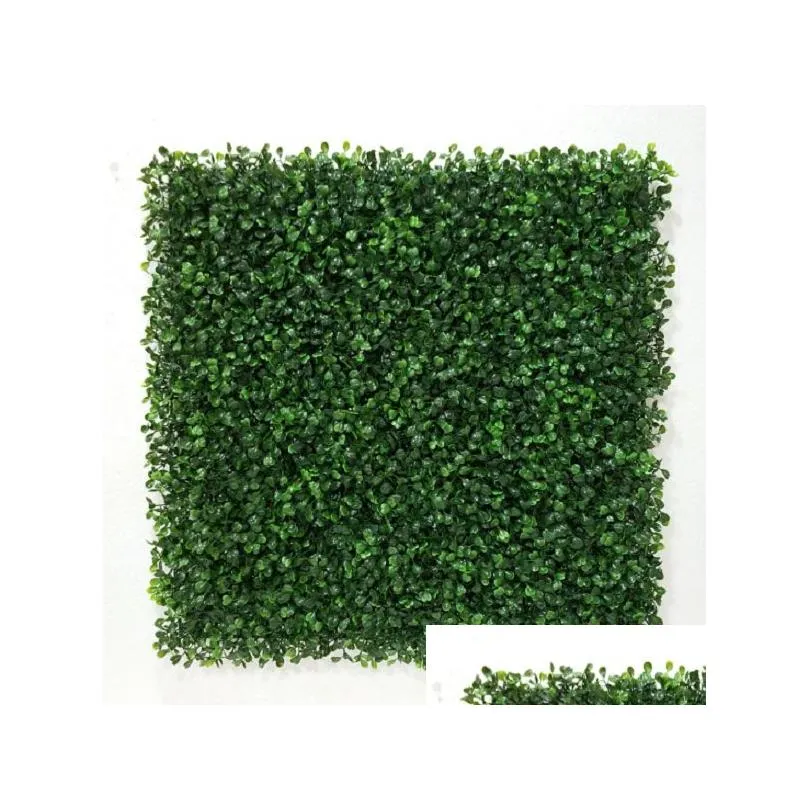 ULAND 50x50cm Outdoor Artificial Boxwood Hedge Privacy Fence UV Proof Leaf Decoration for Garden Wedding Balcony Storefront Home