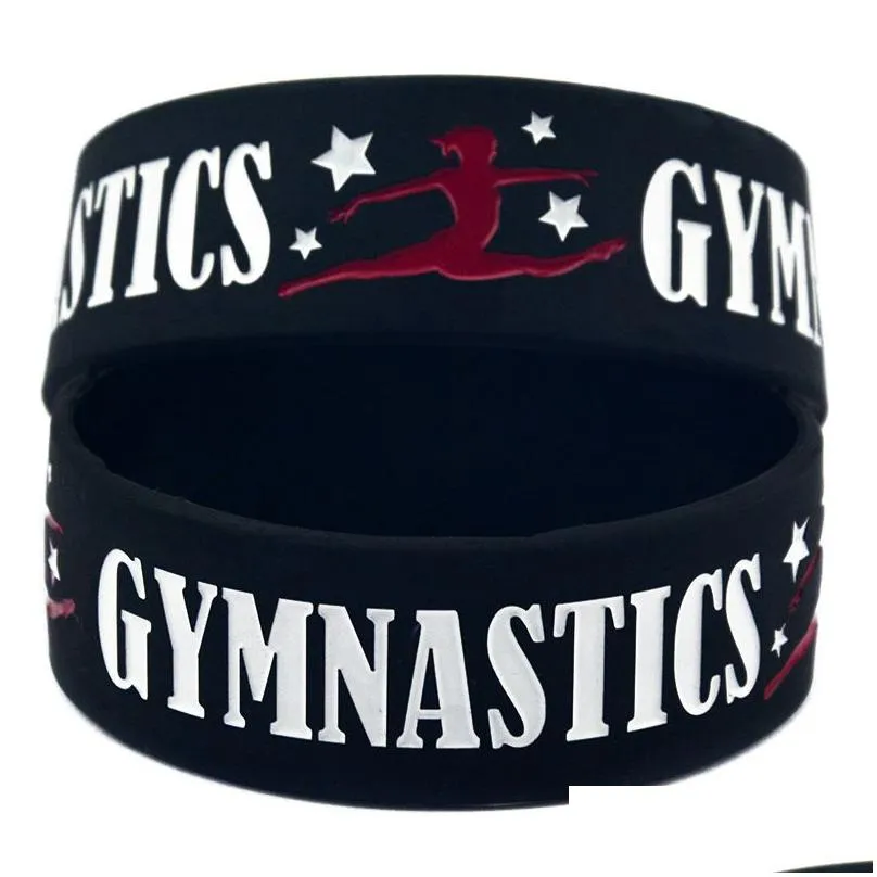 new arrivals gymnastics silicone bracelets for women men letter sports wristband bangle 2019 fashion jewelry gift in bulk