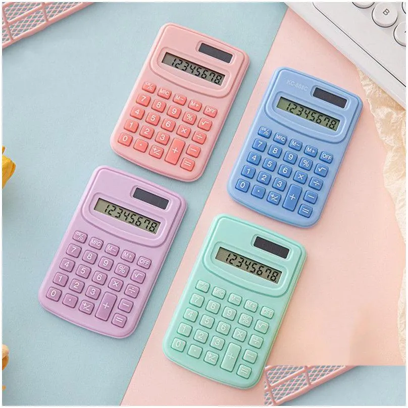 wholesale Pocket Calculator Handheld Mini Calculators with Button Battery 8 Digit Display Basic Office Calculators for Home School Kids Teacher Office Use