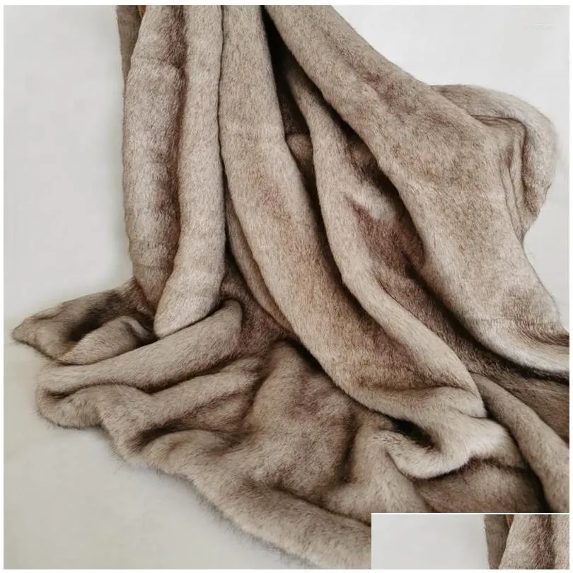 blankets luxury faux fur blanket european home decoration fluffy shaggy sofa bedspread warm bedding sheet cozy throw