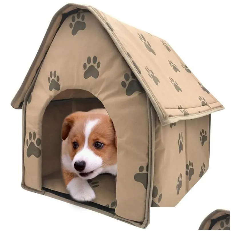 Pet Dog Bed Foldable Dog House Small Footprint Pet Bed Tent Cat Kennel Indoor Portable Travel house Kennel Puppy Mat