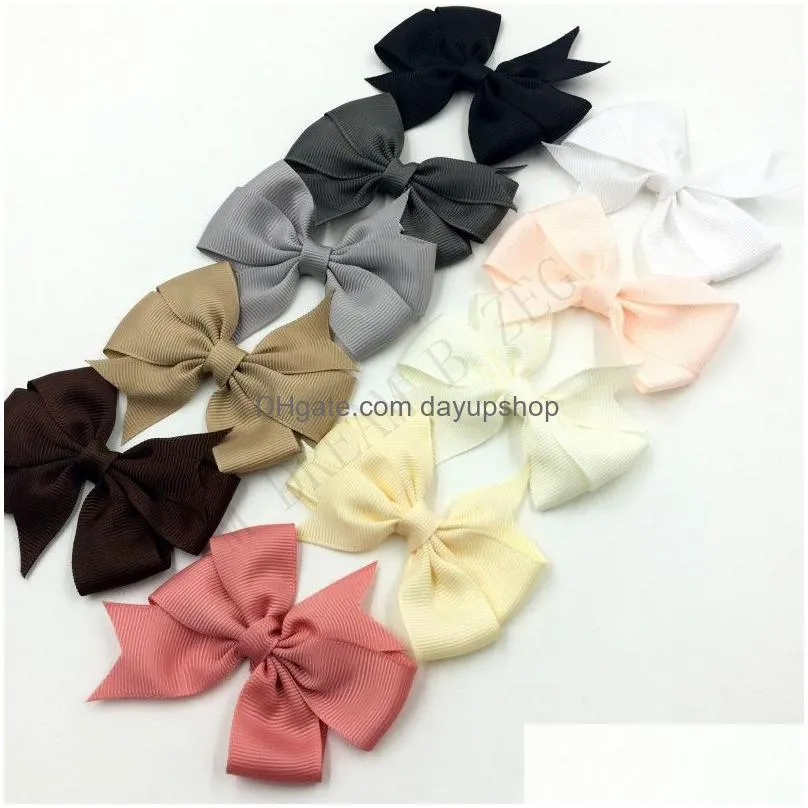 40 colors bow hairpins girls mini bowknot hair clips children cute barrettes kids hair accessories ht12