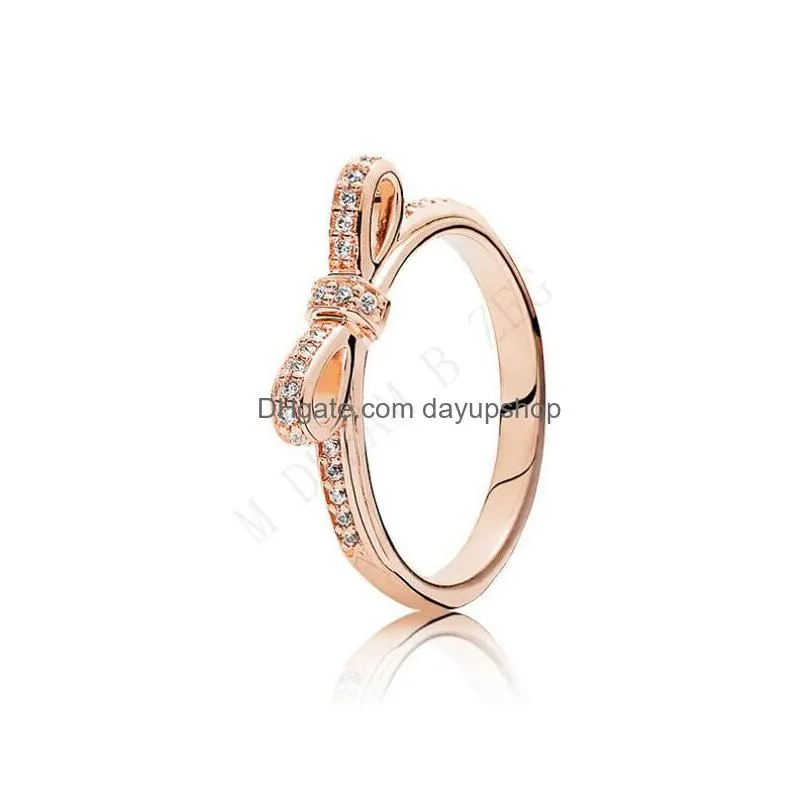 spring ring 925 sterling silver rose gold pink enchanted crown rings original fashion diy charms jewelry for women making