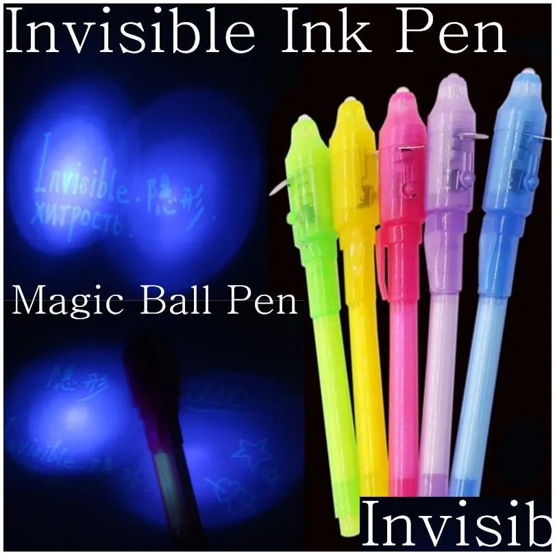 wholesale 10pcs invisible magic pen creative stationery funny pen student school office stationery powerful tracking information