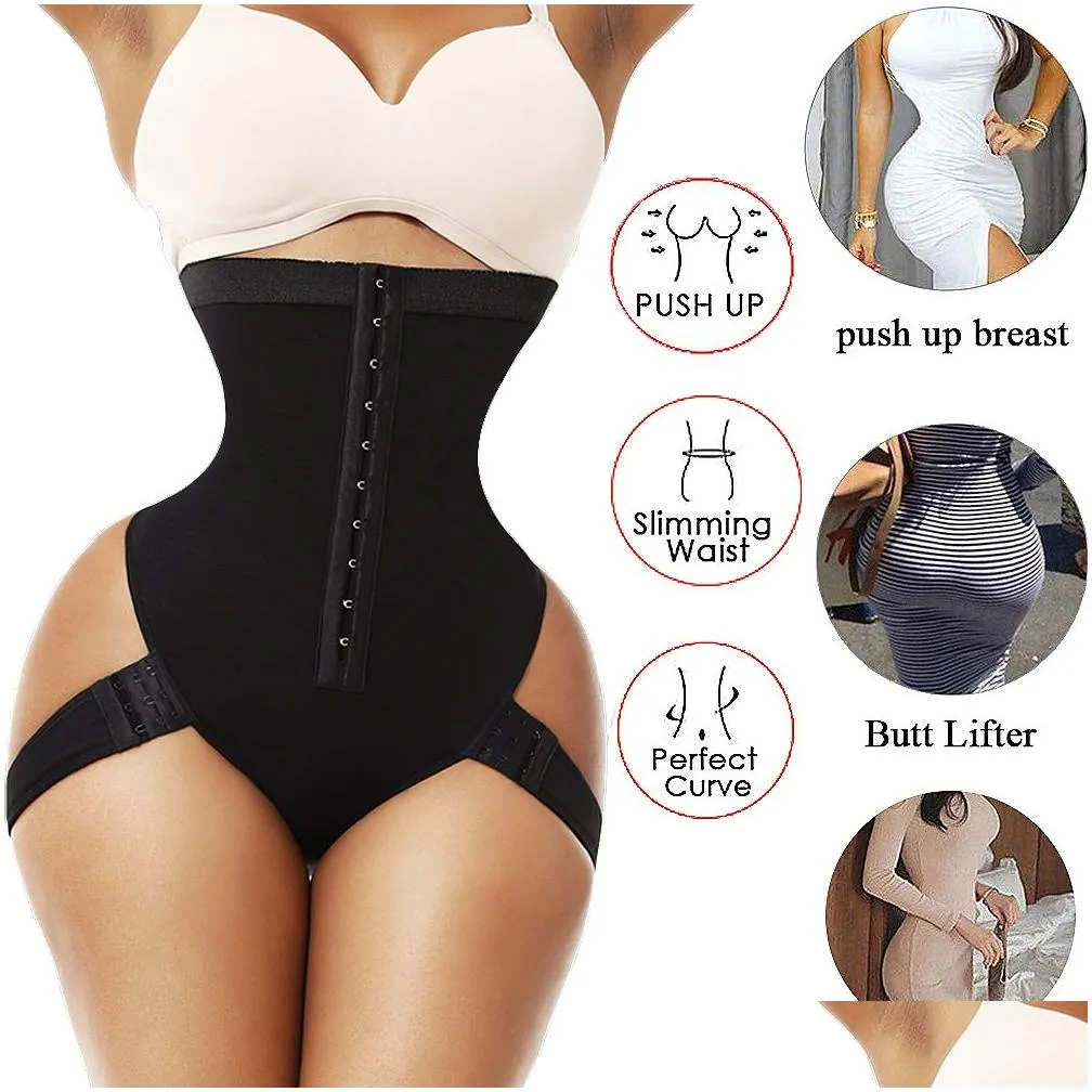 HEXIN Butt Lifter Control Panties Briefs Booty Lift Seamless Shapewear Slimming Pulling Underwear High Waist Body Shaper fajas 201223