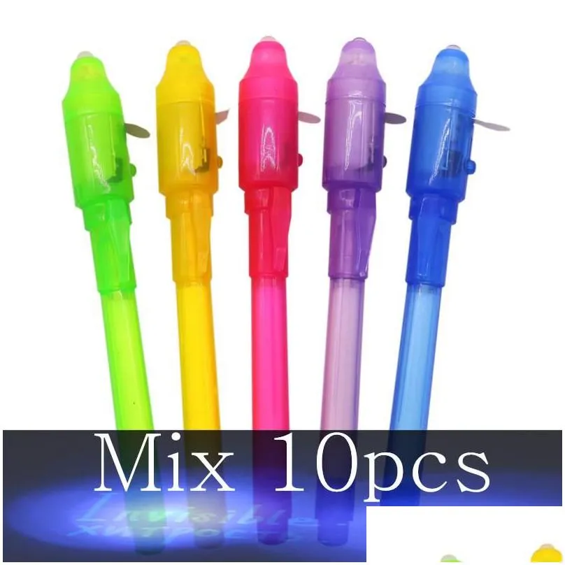 wholesale 10pcs invisible magic pen creative stationery funny pen student school office stationery powerful tracking information