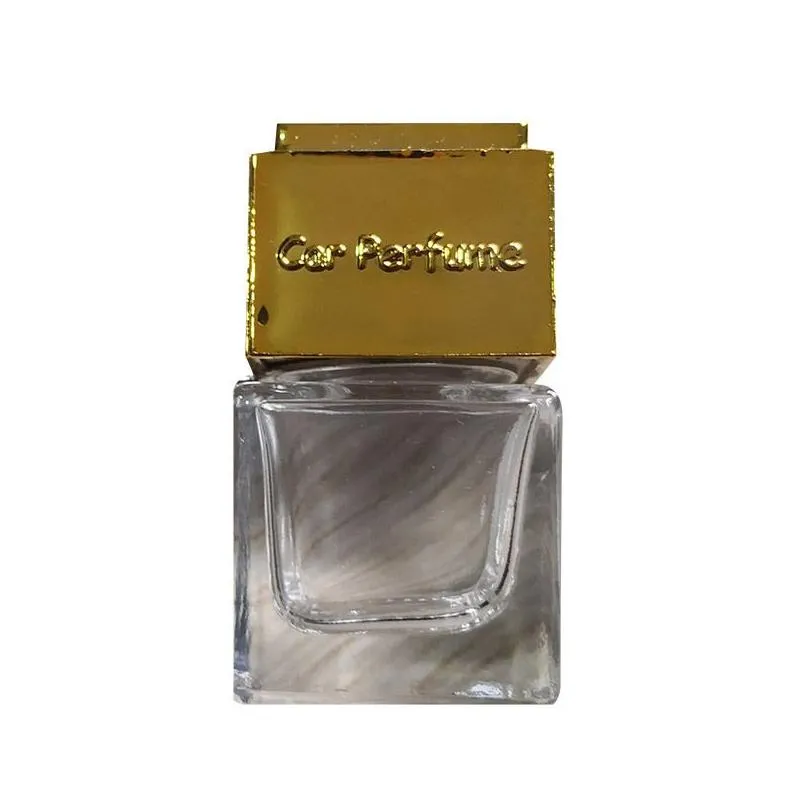 Car Perfume Air Vent Clip Cube Air Freshener Empty Glass Bottle for Car Auto Pendant  Oils Diffuser Fragrance Ornament Decor