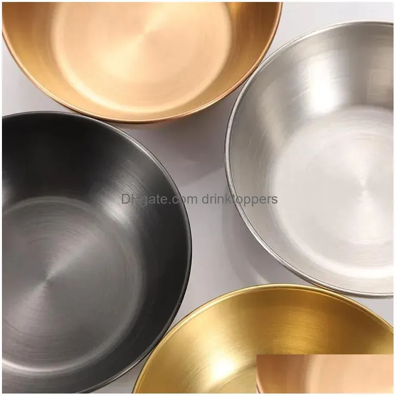 stainless steel round seasoning dishes bowls condiment cups sushi dipping small dish bowl saucers mini appetizer plates jn16