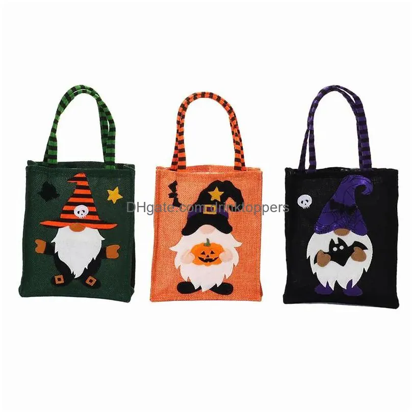 christmas decorations handbag kids gift candy bag linen bags for festival party faceless doll wholesale sea jn07