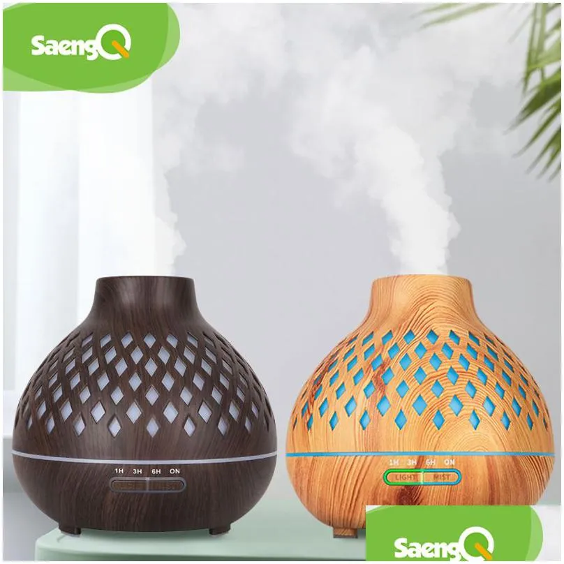 electric air humidifier aroma diffuser air diffuser ultrasonic remote control essential oil diffuser led cool mist maker fogger 220818