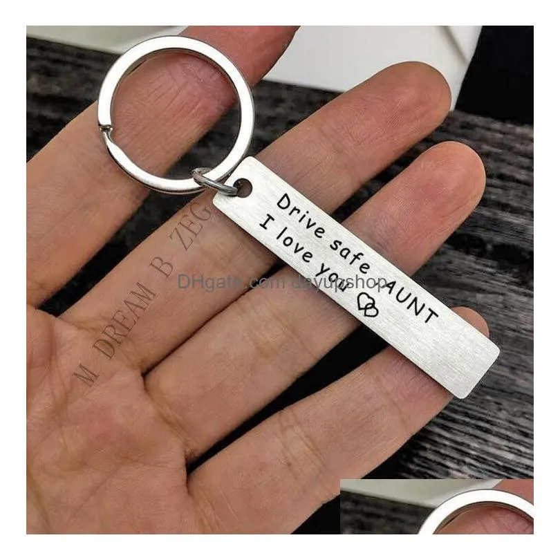 family drive safe car key chain new style stainless steel keychain creative key chain free shipping