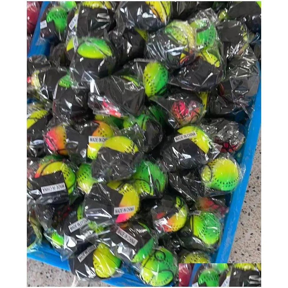 Balls sponge rubber ball baseball softball 288pcs baseball Throwing Bouncy Kids Funny Elastic Reaction Training Wrist Band Ball Game Toy kid