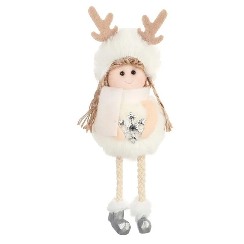 2020 New Year Christmas Angel Girl Plush Dolls Christmas Tree Ornament Pendant Party Decoration for Home