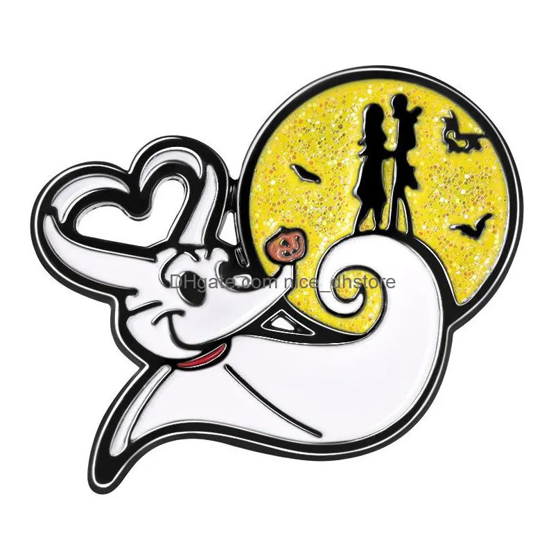 halloween scary spooky ghost night christmas brooch cute anime movies games hard enamel pins collect cartoon brooch backpack hat bag collar lapel