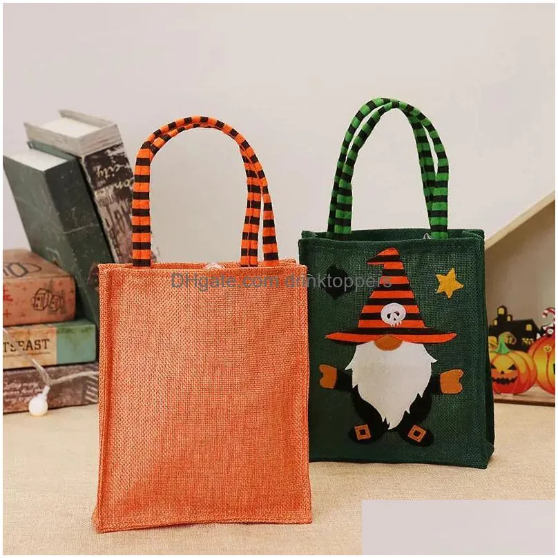 christmas decorations handbag kids gift candy bag linen bags for festival party faceless doll wholesale sea jn07