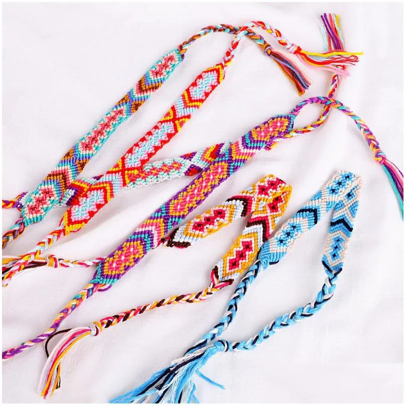 nepal boho hand weave braided bracelets wristband for women friend bohemian cotton rope ethnic charm bangle friendship jewelry