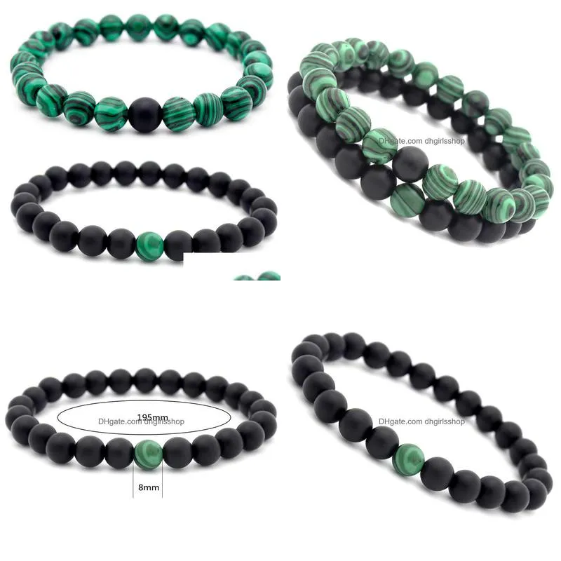update yinyang stone beads bracelet black malachite bracelet fashion jewelry women bracelets mens bracelets