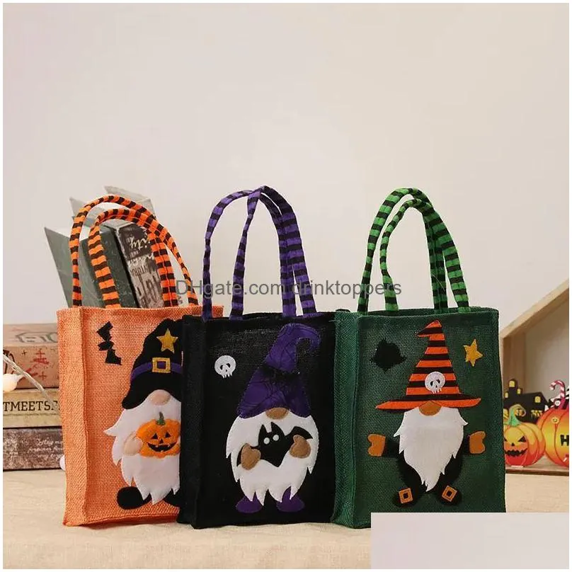 christmas decorations handbag kids gift candy bag linen bags for festival party faceless doll wholesale sea jn07