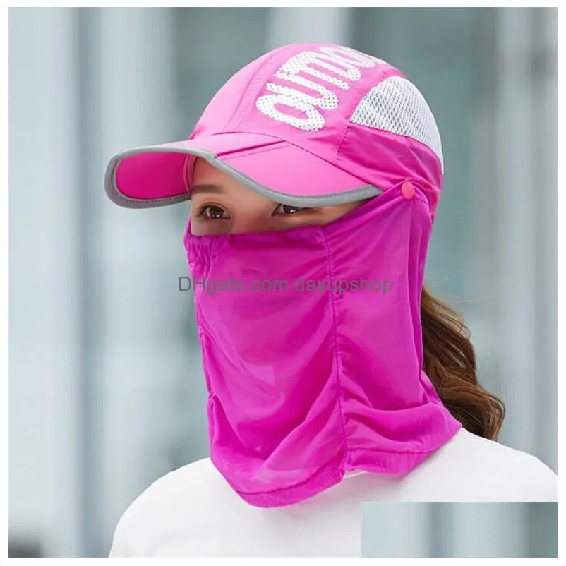 summer cover sunscreen hat quickdrying cold hat foldable sun hat protective face mask outdoor sunscreen face shield