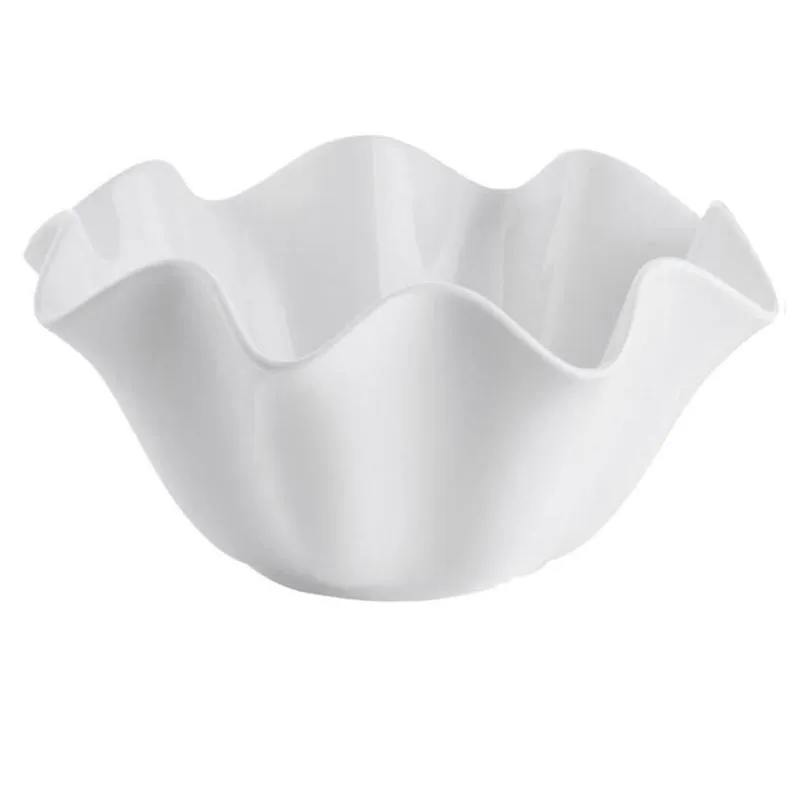 Dishes & Plates 1Pc 5.9Inches Ceramic Fishtail Shaped Dish Condiment Relish Plate Tableware Seasoning Sauce Snack Mini Bowl(White)