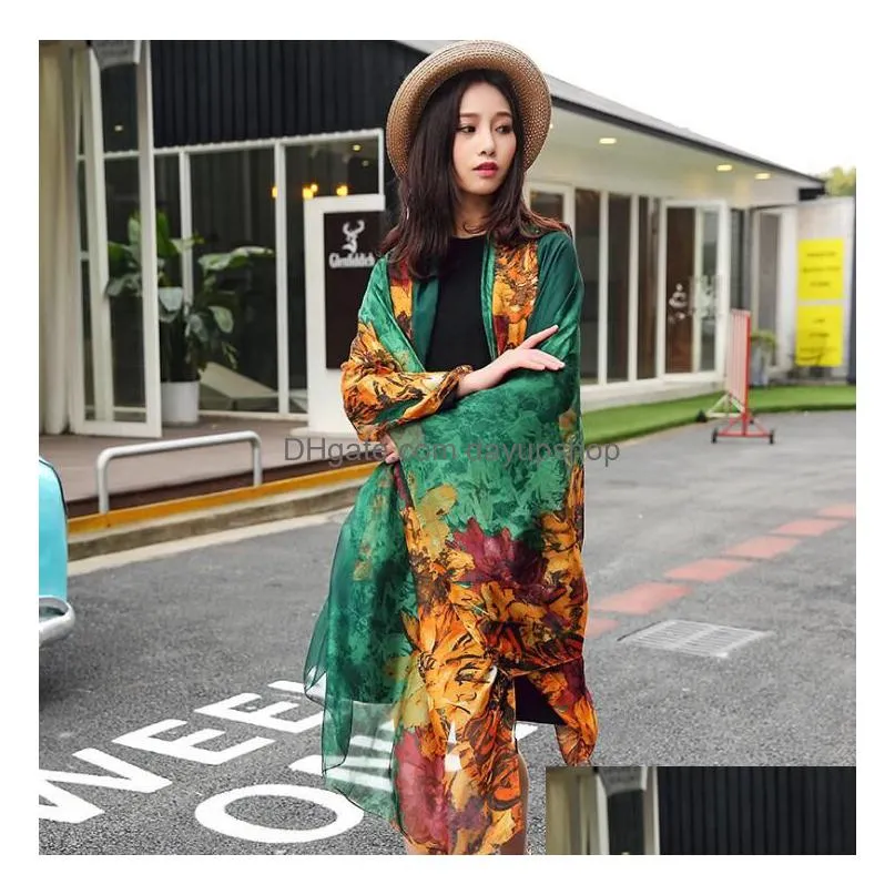 150*200cm large size women scarf fashion print beach towel spring summer chiffon pashmina scarves sunshade shawl free ship