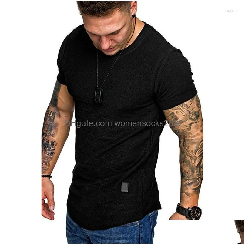 mens t shirts 2023 discount summer mens bamboo cotton short sleeve round neck t-shirt