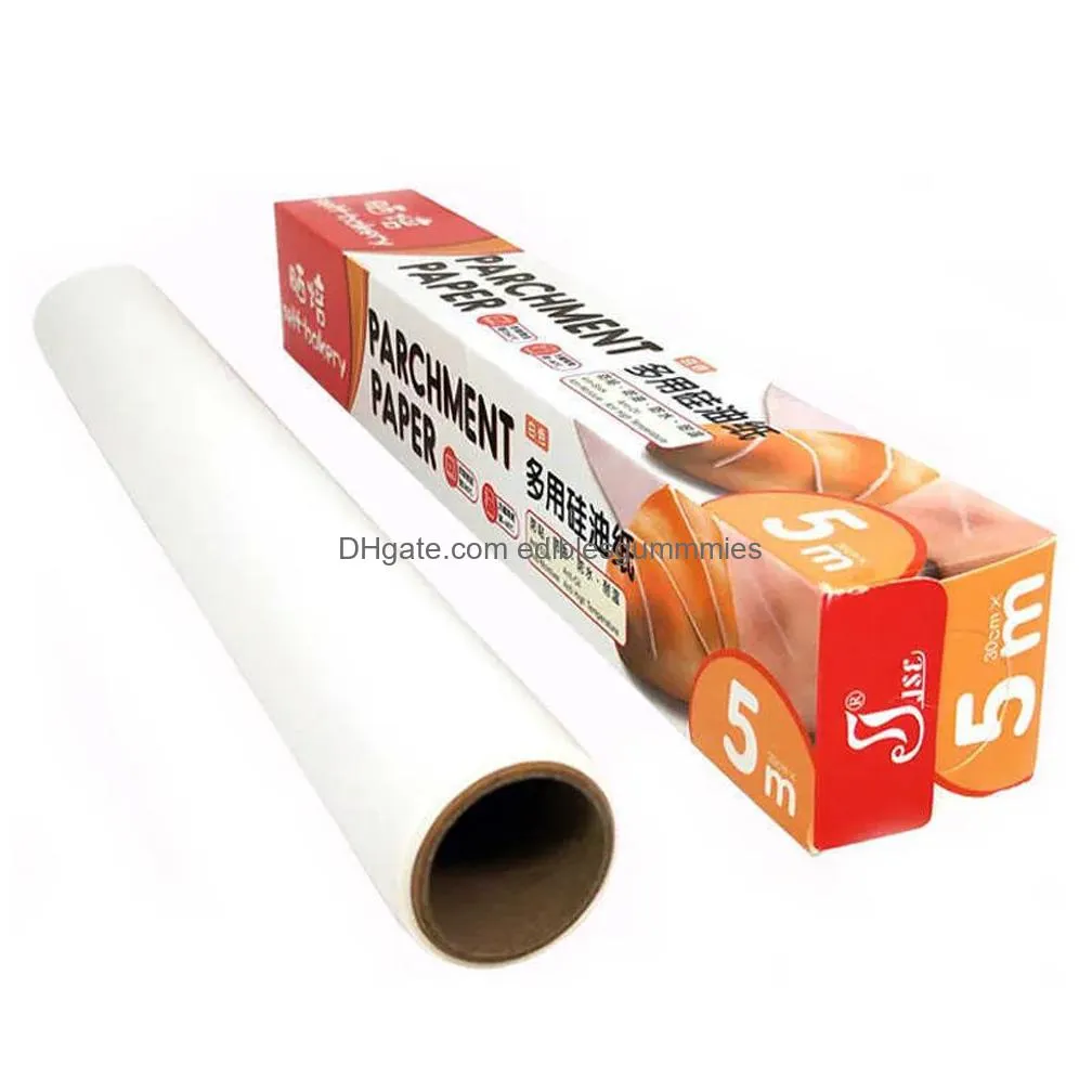  oven grease paper 5m oil-proof waterproof high-temperature grill paper baking tray silicon grease paper wholesale