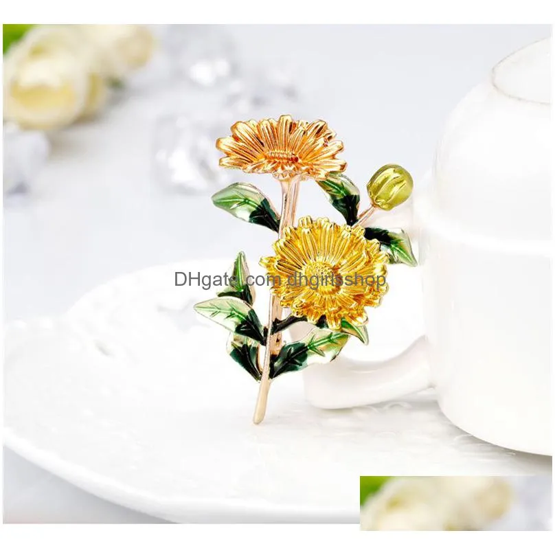 update flower daisy brooch pins yellow marguerite brooch daisy boutonniere wedding lapel pin fashion jewelry for men women will and sandy