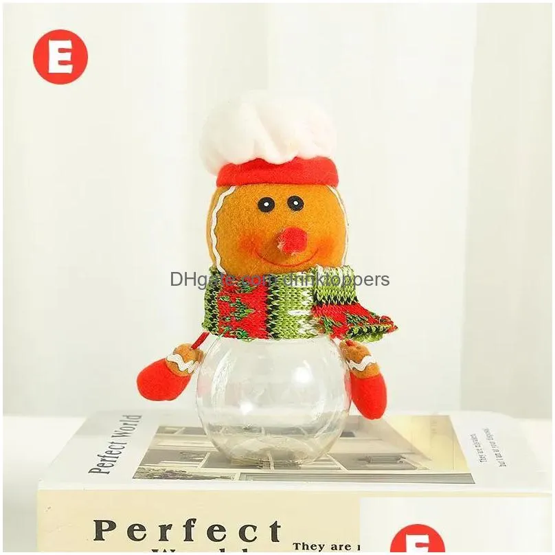 plastic candy jar christmas theme small gift bags candy box crafts home party decorations wholesale jn07