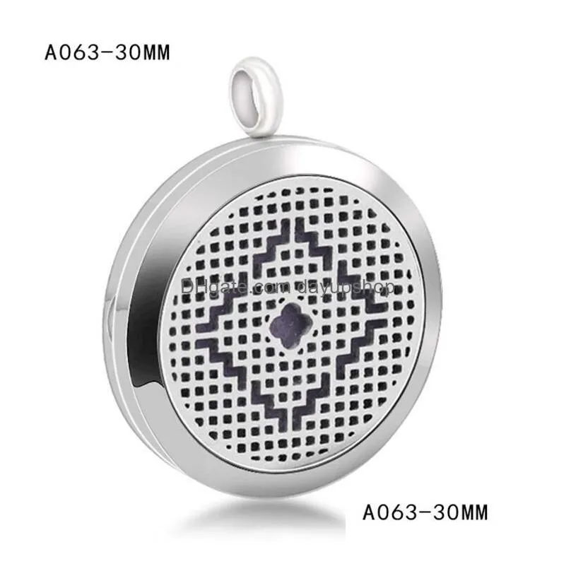 20 styles premium aromatherapy essential oil diffuser stainless steel aromatherapy gasket pendant box locket pendant jewelry gift
