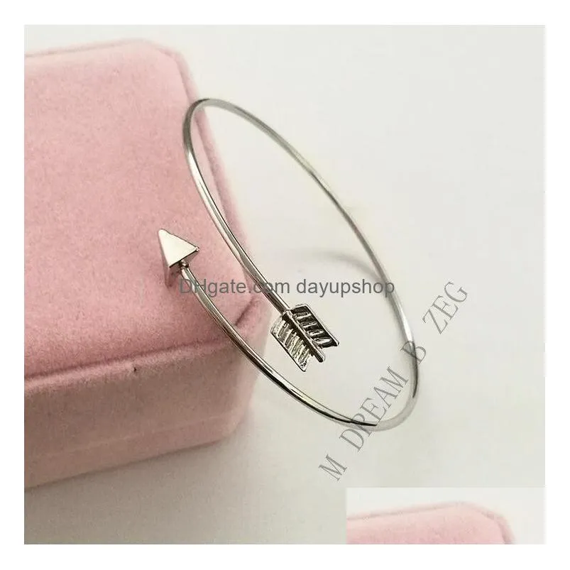 new arrows shape bracelet gold plating bracelet alloy open bracelet bangles adjustable bangle for women jewelry nice gift