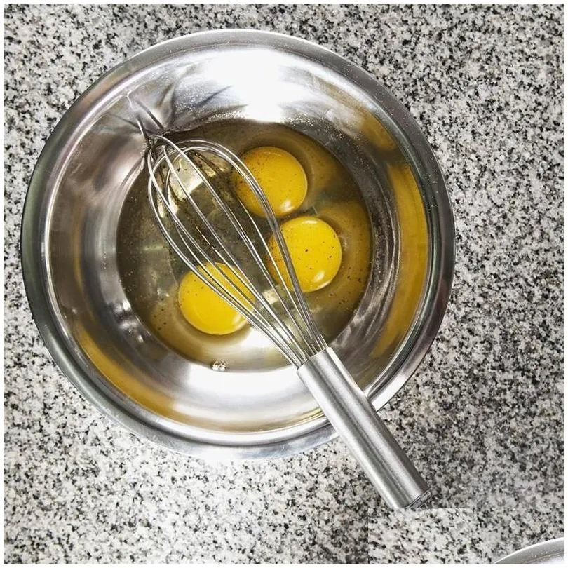 Set 5 Pcs Silver Stainless Steel Salad Bowl Egg Kitchen Utensils (Different Size ) Bowls