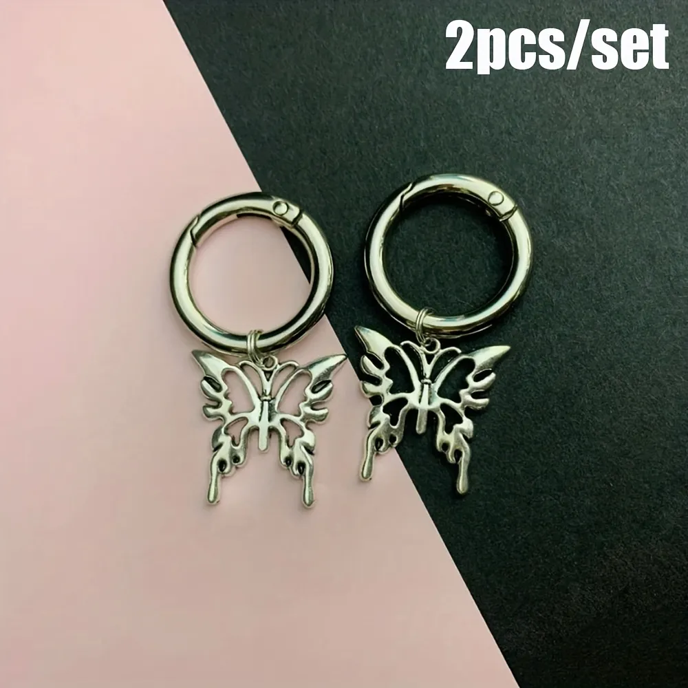 gothic style zinc alloy butterfly shoe charms for boots decoration