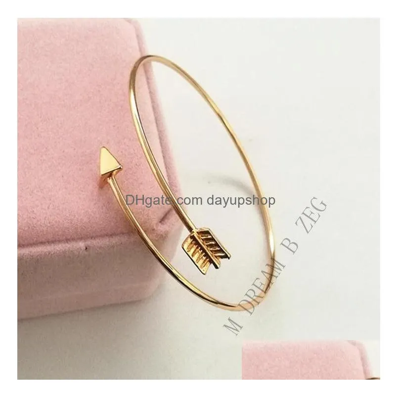 new arrows shape bracelet gold plating bracelet alloy open bracelet bangles adjustable bangle for women jewelry nice gift