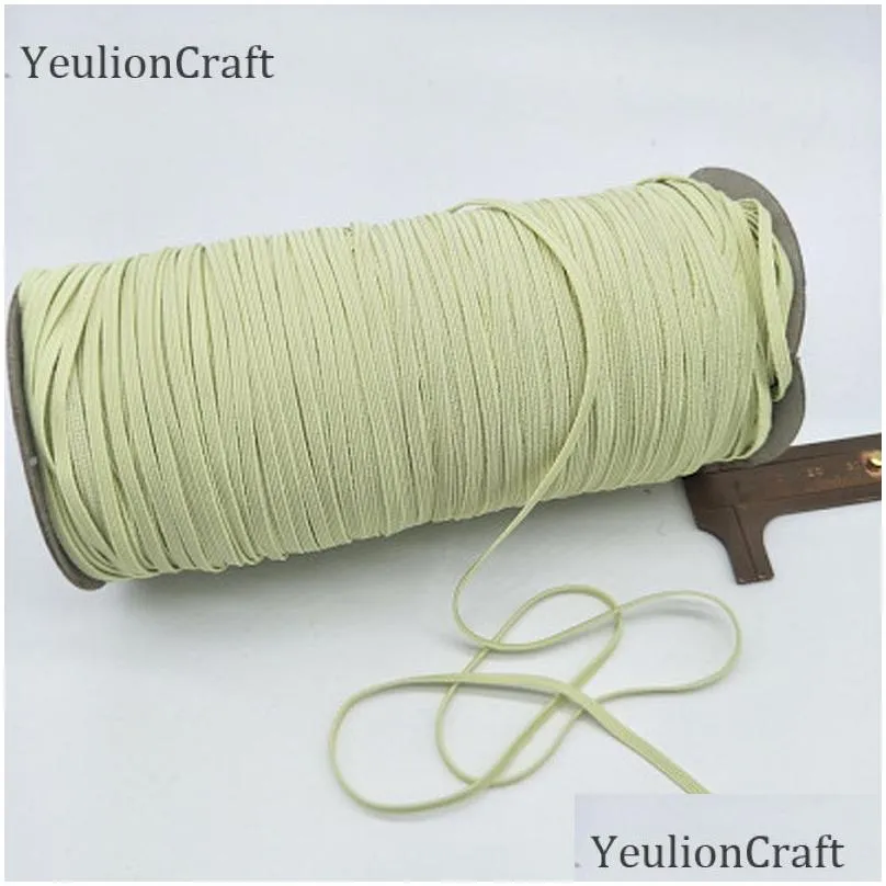 YeulionCraft 3x0.5mm Elastic Mask Band Rope Mask Rubber Band Tape Ear Hanging Rope Round Elastic DIY Crafts