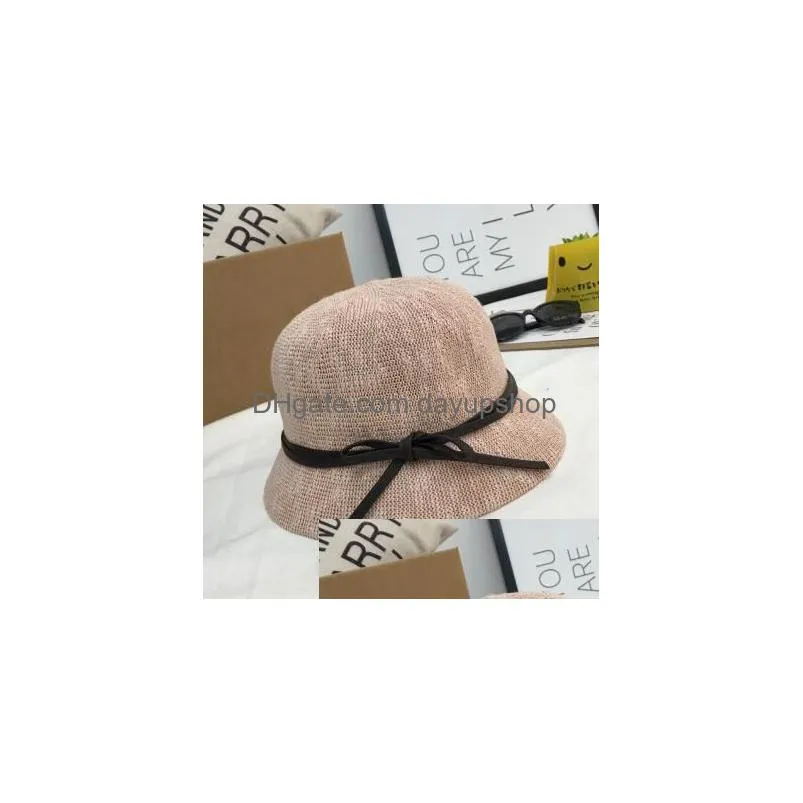 new women bucket hat lady billycock with bowknot beach hats fisherman hat outdoor stingy brim hats sun hat top hats free